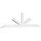 Ekena Millwork Saratoga Architectural Grade PVC Gable Bracket, 84"W x 21"H x 2"D x 4"F, 6/12 Pitch GBP084X21X0204SAR00 - alternate 1